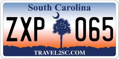 SC license plate ZXP065