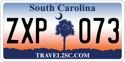 SC license plate ZXP073