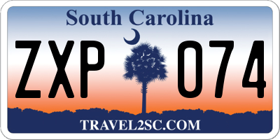 SC license plate ZXP074