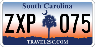 SC license plate ZXP075