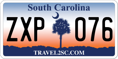 SC license plate ZXP076