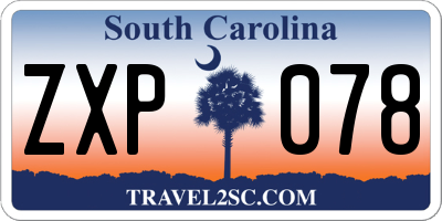 SC license plate ZXP078