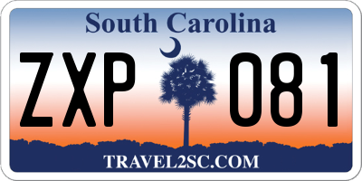 SC license plate ZXP081