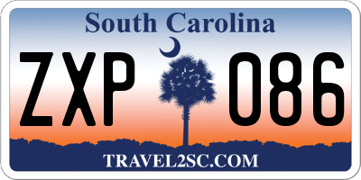 SC license plate ZXP086