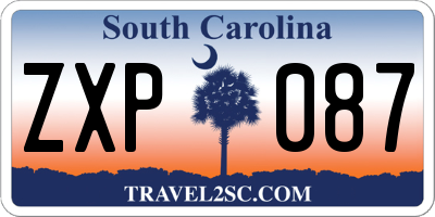 SC license plate ZXP087