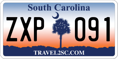 SC license plate ZXP091
