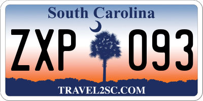 SC license plate ZXP093