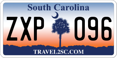 SC license plate ZXP096