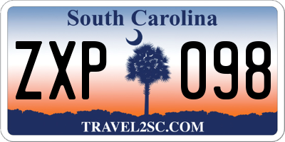 SC license plate ZXP098