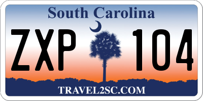SC license plate ZXP104