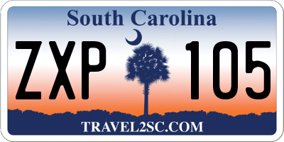 SC license plate ZXP105