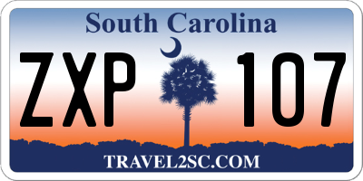 SC license plate ZXP107