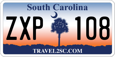 SC license plate ZXP108