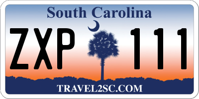 SC license plate ZXP111