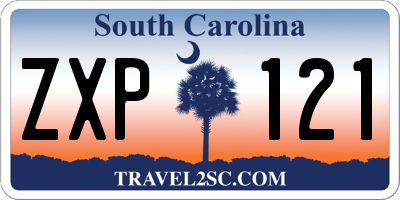 SC license plate ZXP121
