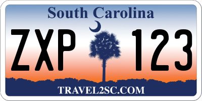 SC license plate ZXP123