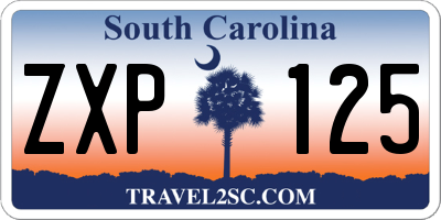 SC license plate ZXP125