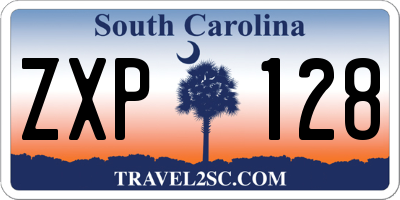 SC license plate ZXP128