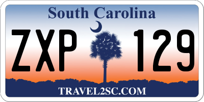 SC license plate ZXP129