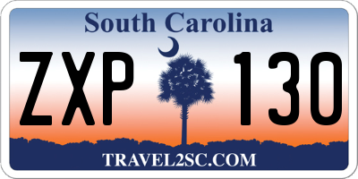 SC license plate ZXP130