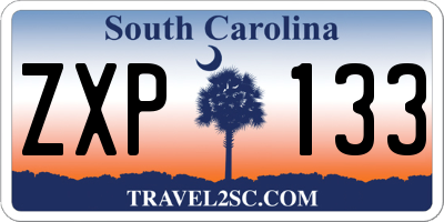 SC license plate ZXP133