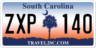SC license plate ZXP140