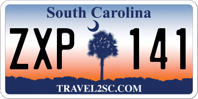 SC license plate ZXP141