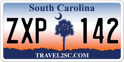 SC license plate ZXP142