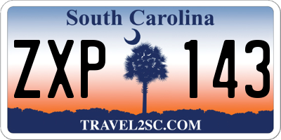 SC license plate ZXP143