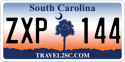 SC license plate ZXP144