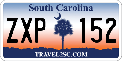 SC license plate ZXP152