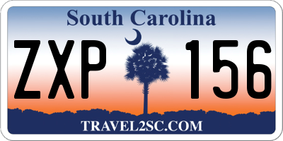 SC license plate ZXP156