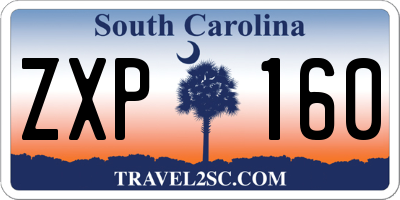 SC license plate ZXP160