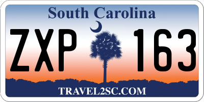 SC license plate ZXP163