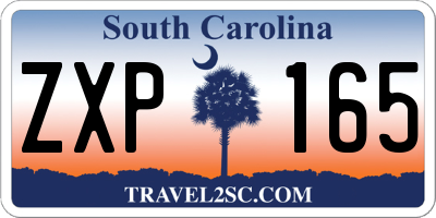 SC license plate ZXP165