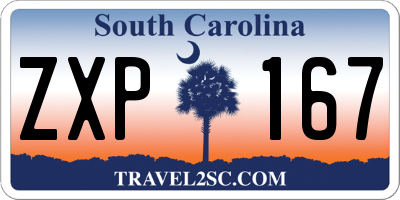 SC license plate ZXP167