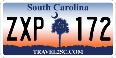 SC license plate ZXP172
