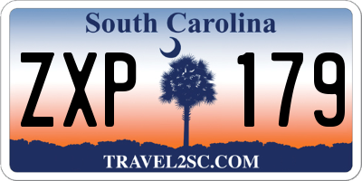SC license plate ZXP179