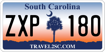 SC license plate ZXP180