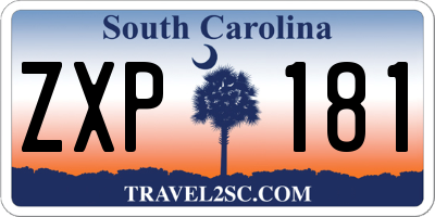 SC license plate ZXP181