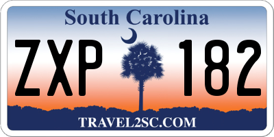 SC license plate ZXP182