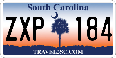 SC license plate ZXP184
