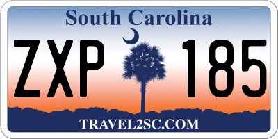 SC license plate ZXP185