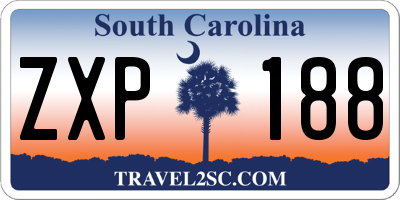 SC license plate ZXP188