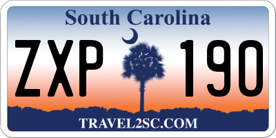 SC license plate ZXP190
