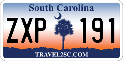 SC license plate ZXP191