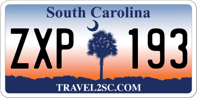SC license plate ZXP193