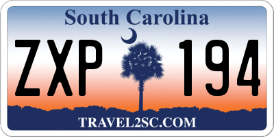 SC license plate ZXP194