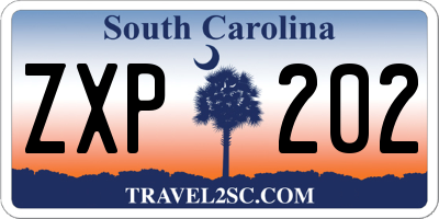 SC license plate ZXP202