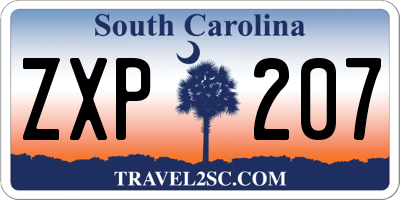 SC license plate ZXP207